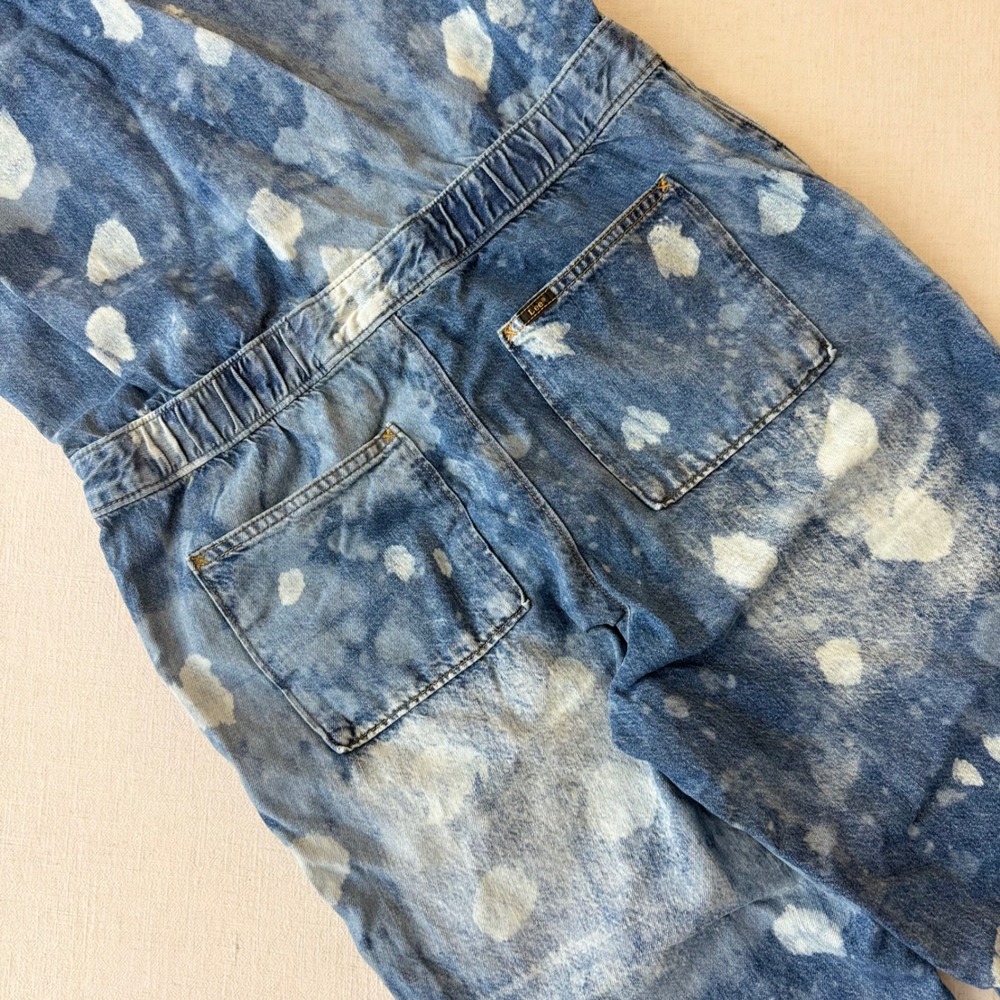 Lee Union-Alls Bleach Splatter Denim Coveralls Jumpsuit Small Utility Boho 90s - Picture 8 of 16